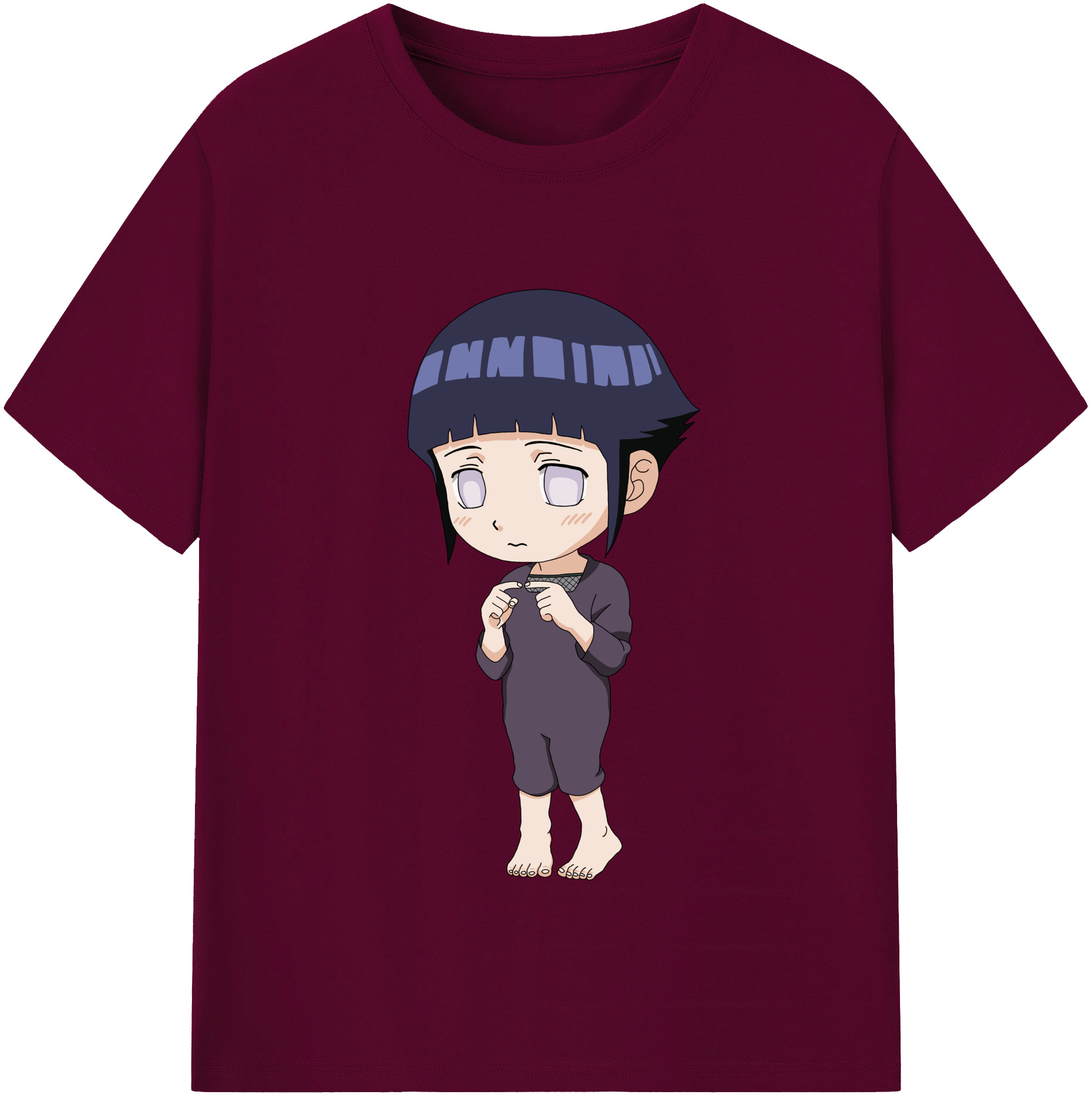 （画像用） NARUTO -ナルト- 日向ヒナタ Hyūga Hinata レディースカジュアルプリントTシャツ（綿100％）